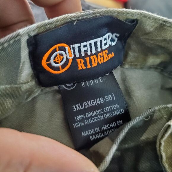 Outfitters Ridge Pants Mens 3XL 48-50 Camo Cargo Organic Cotton Hunting 22x30 - Picture 3 of 12